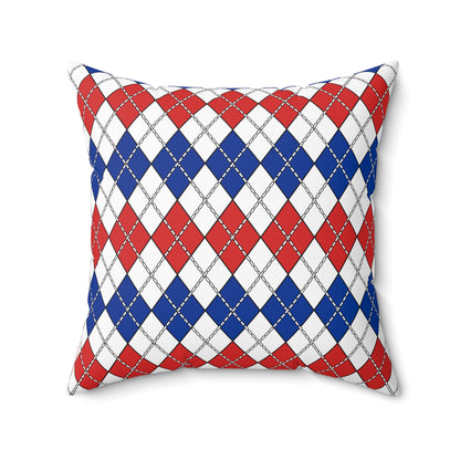 Faroe Islands Retro Argyle Cushion Pillow