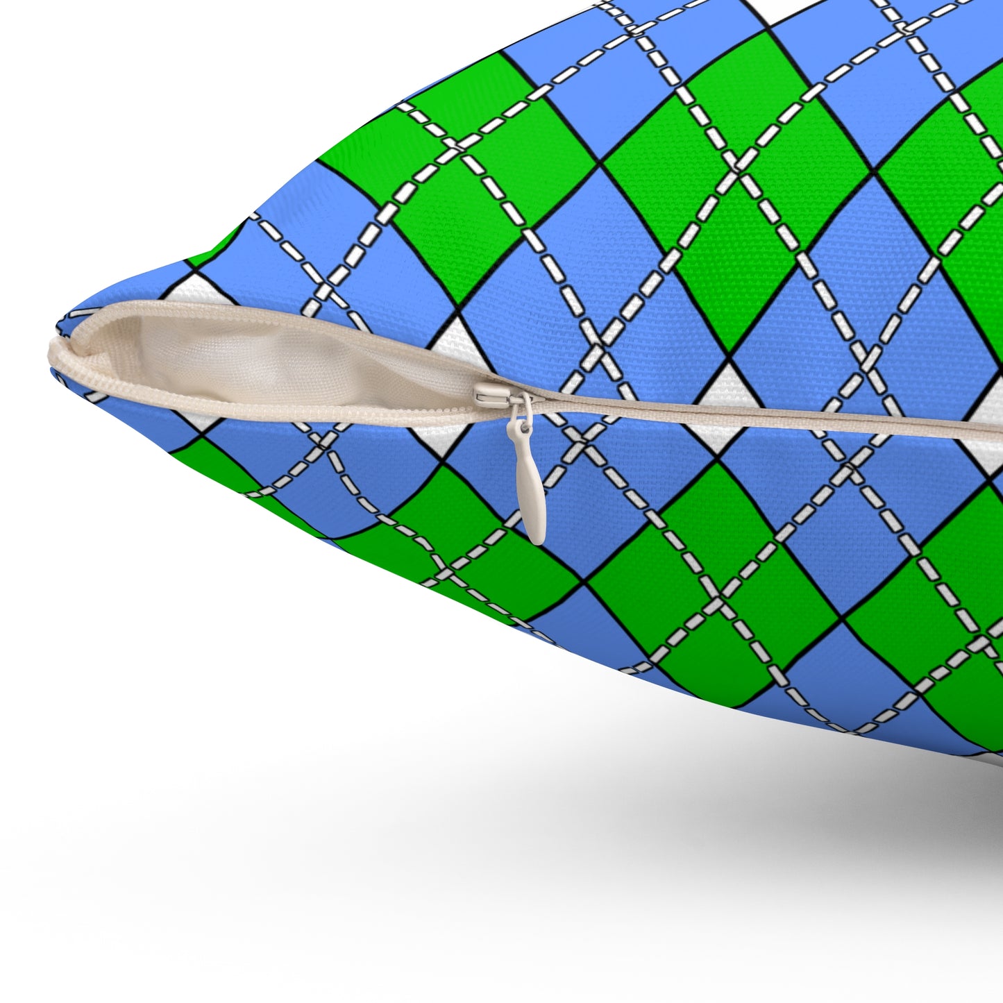 Djibouti Retro Argyle Cushion Pillow