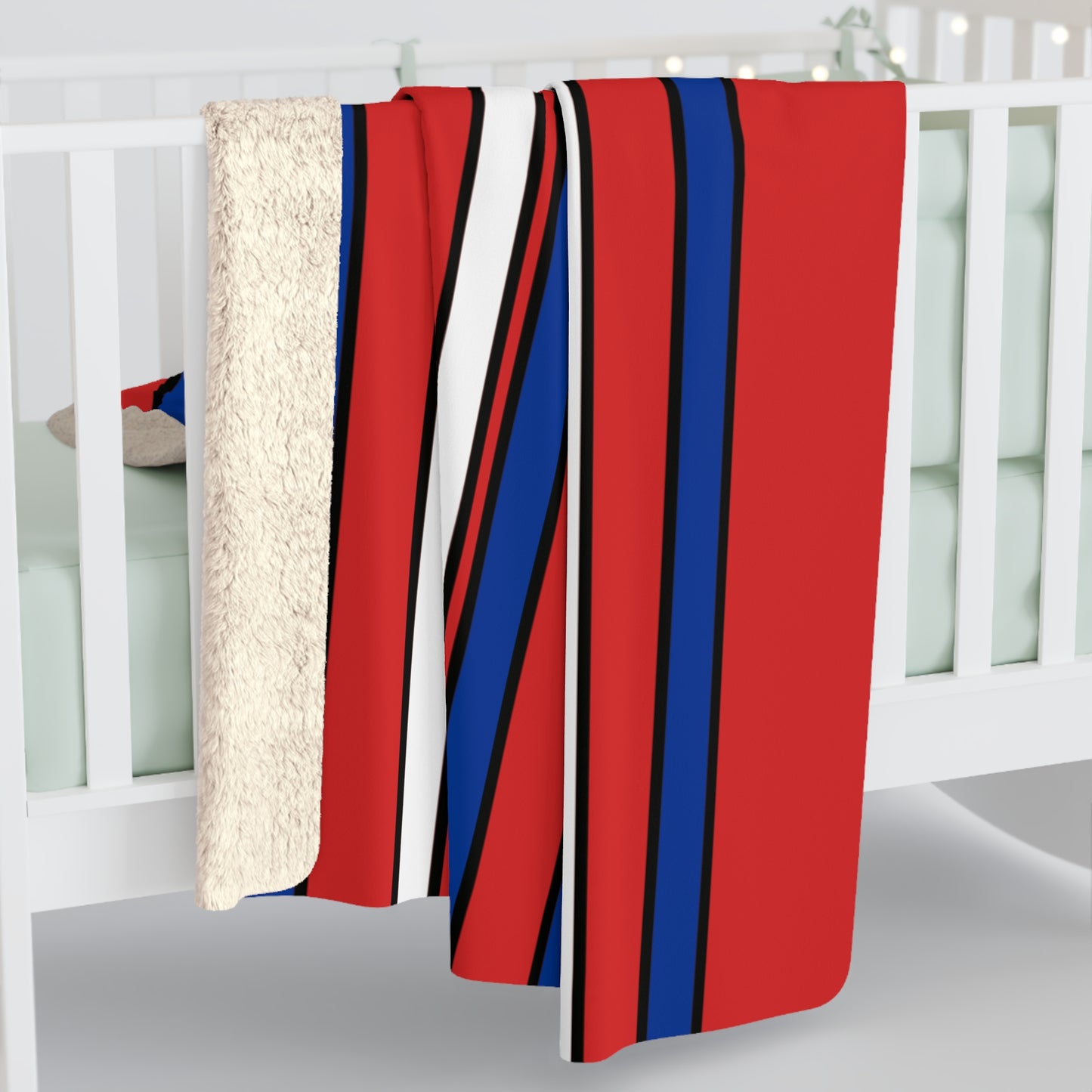 Bouvet Island Retro Stripes Blanket Throw