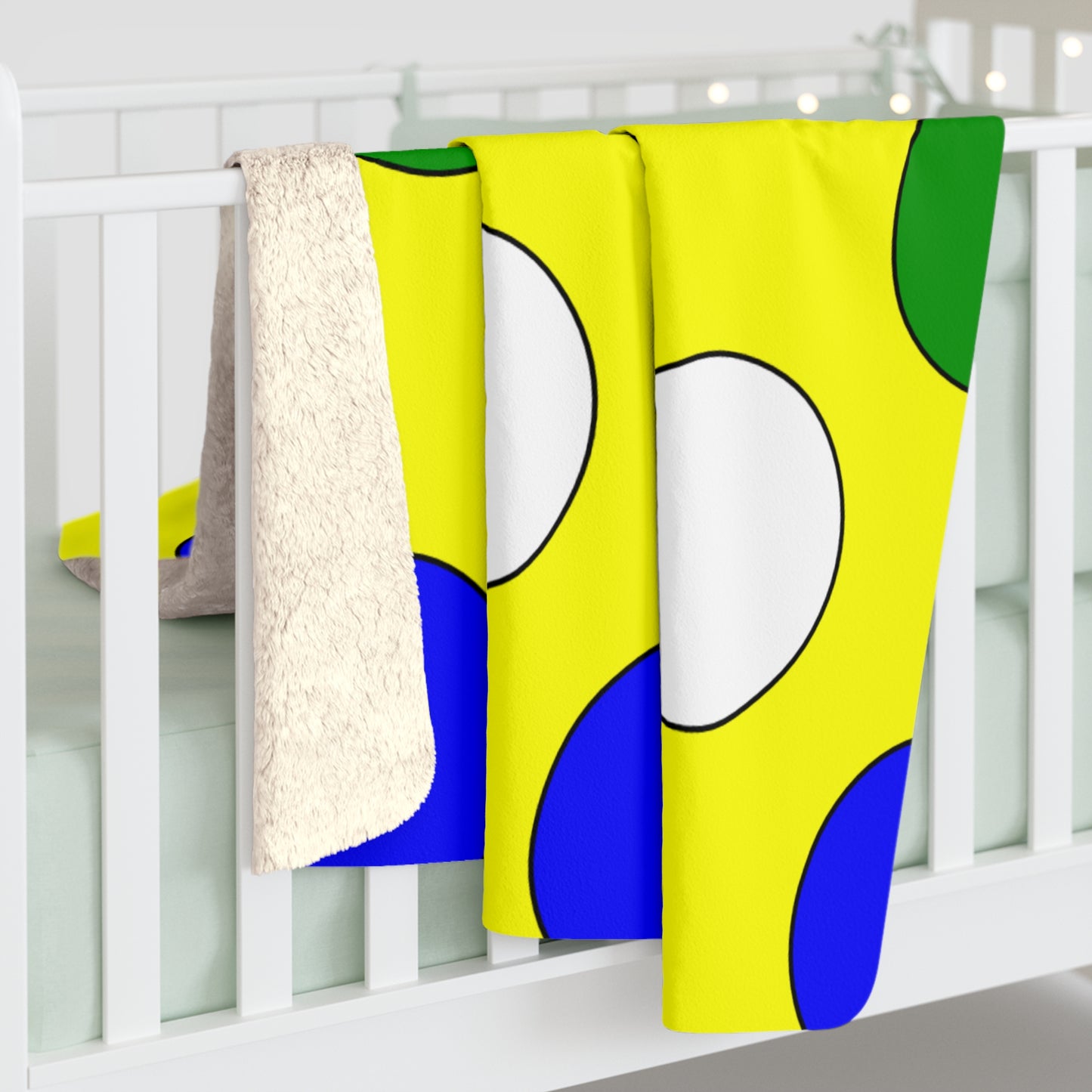 Central African Republic Retro Polka Dots Blanket Throw