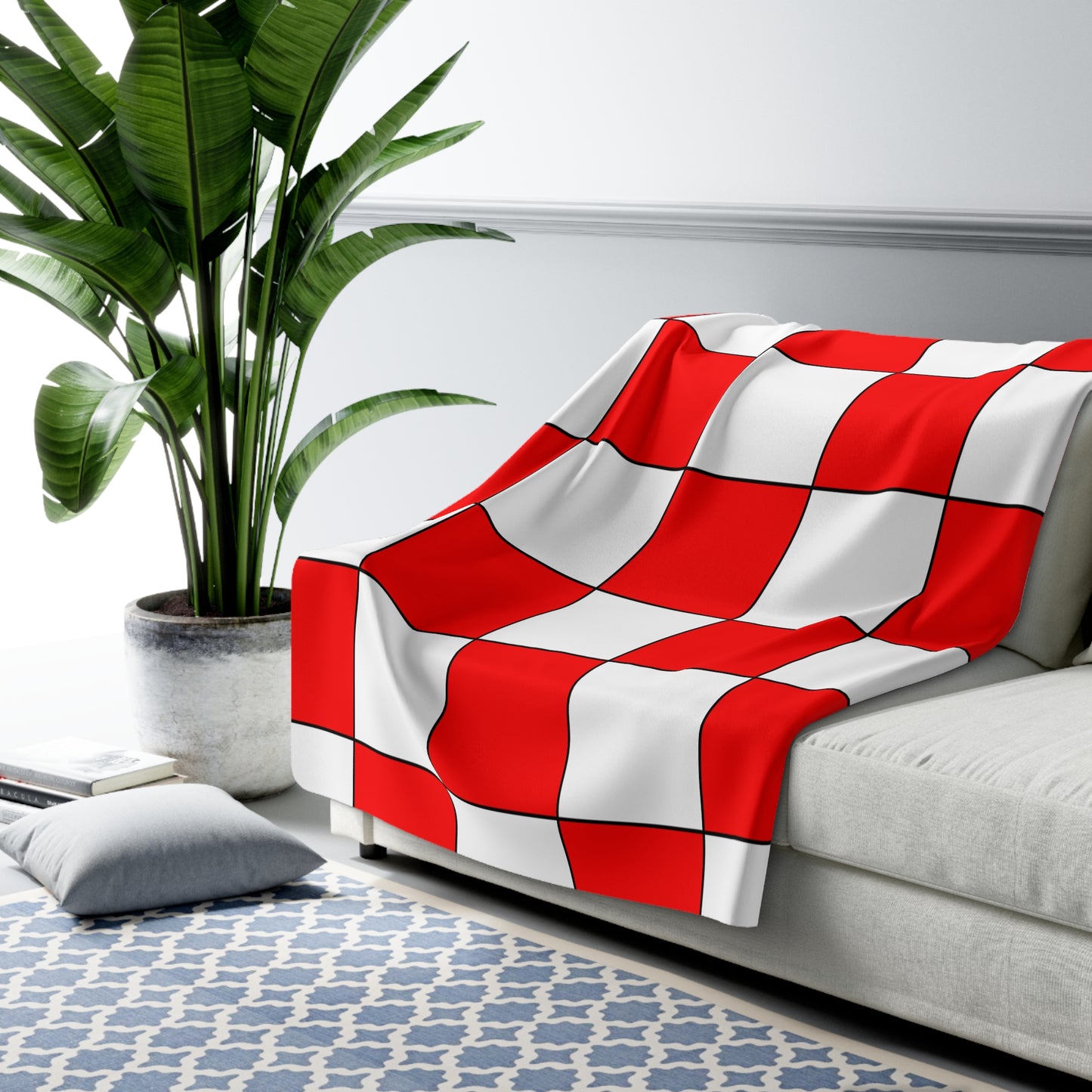 Switzerland Retro Check Blanket Throw