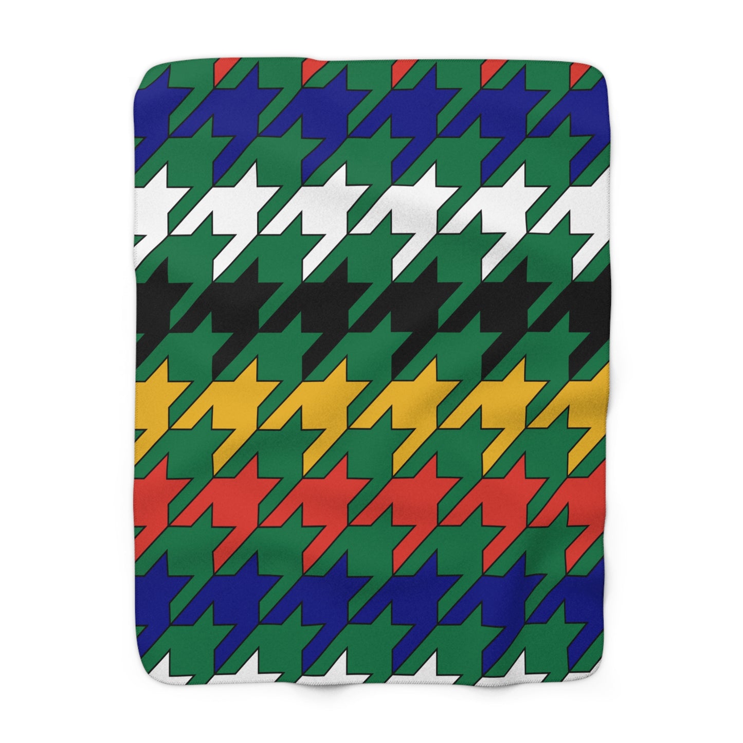 South Africa Retro Houndstooth Blanket Throw