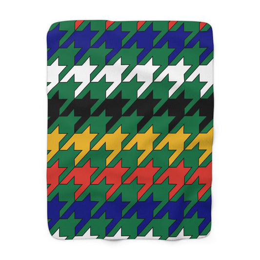 South Africa Retro Houndstooth Blanket Throw