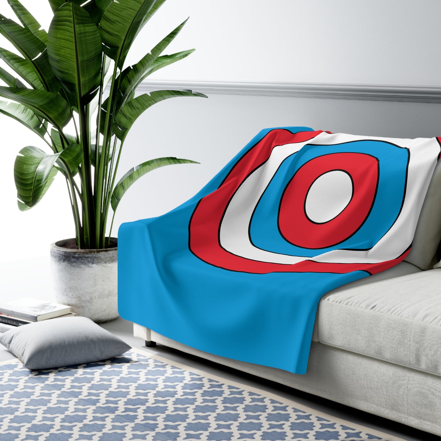 Luxembourg Retro Target Blanket Throw