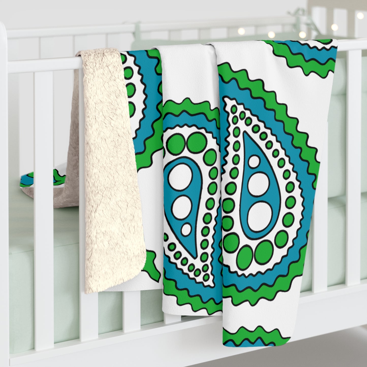 Uzbekistan Retro Paisley Blanket Throw