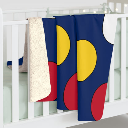 Turks And Caicos Islands Retro Polka Dots Blanket Throw