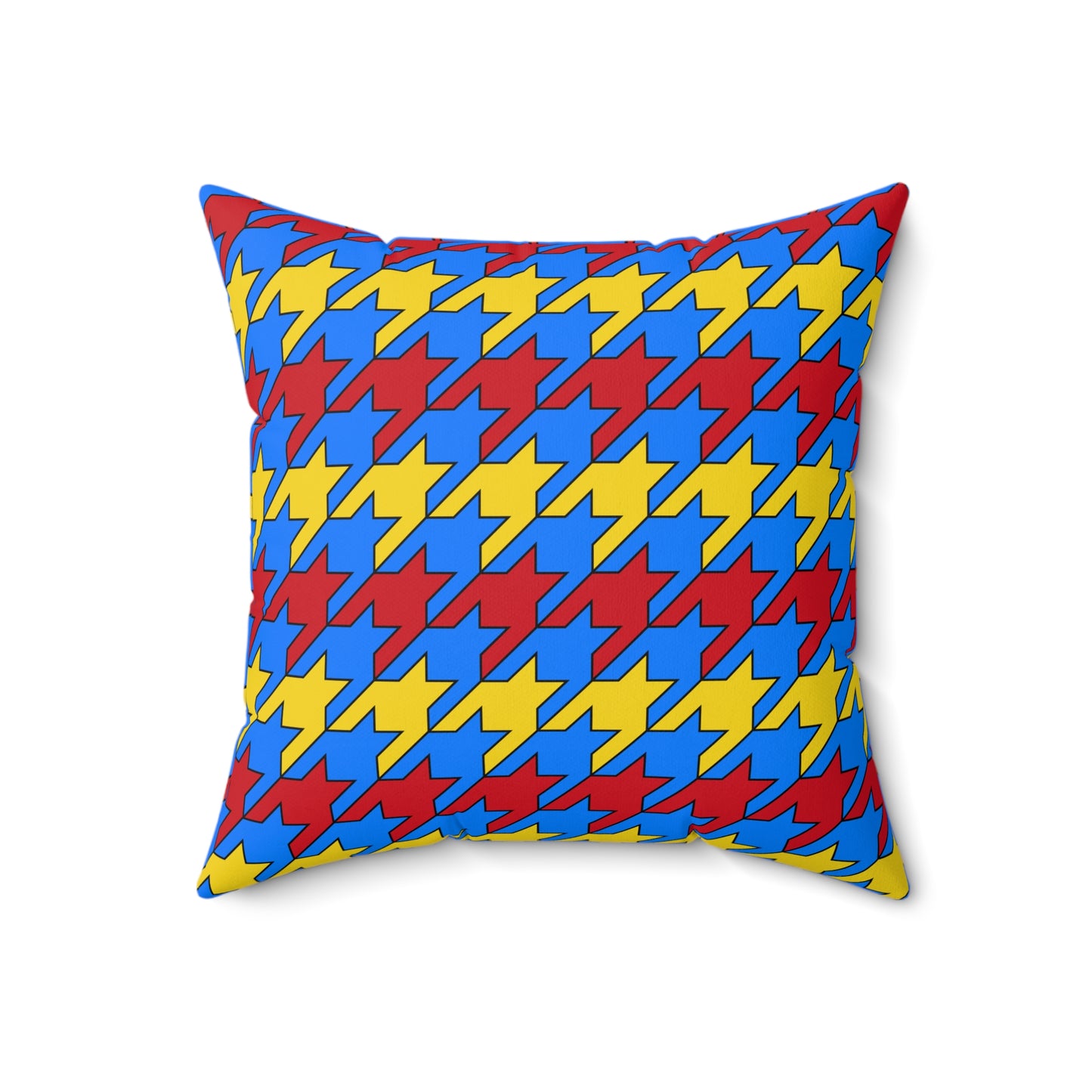 Democratic Republic of the Congo Retro Houndstooth Cushion Pillow