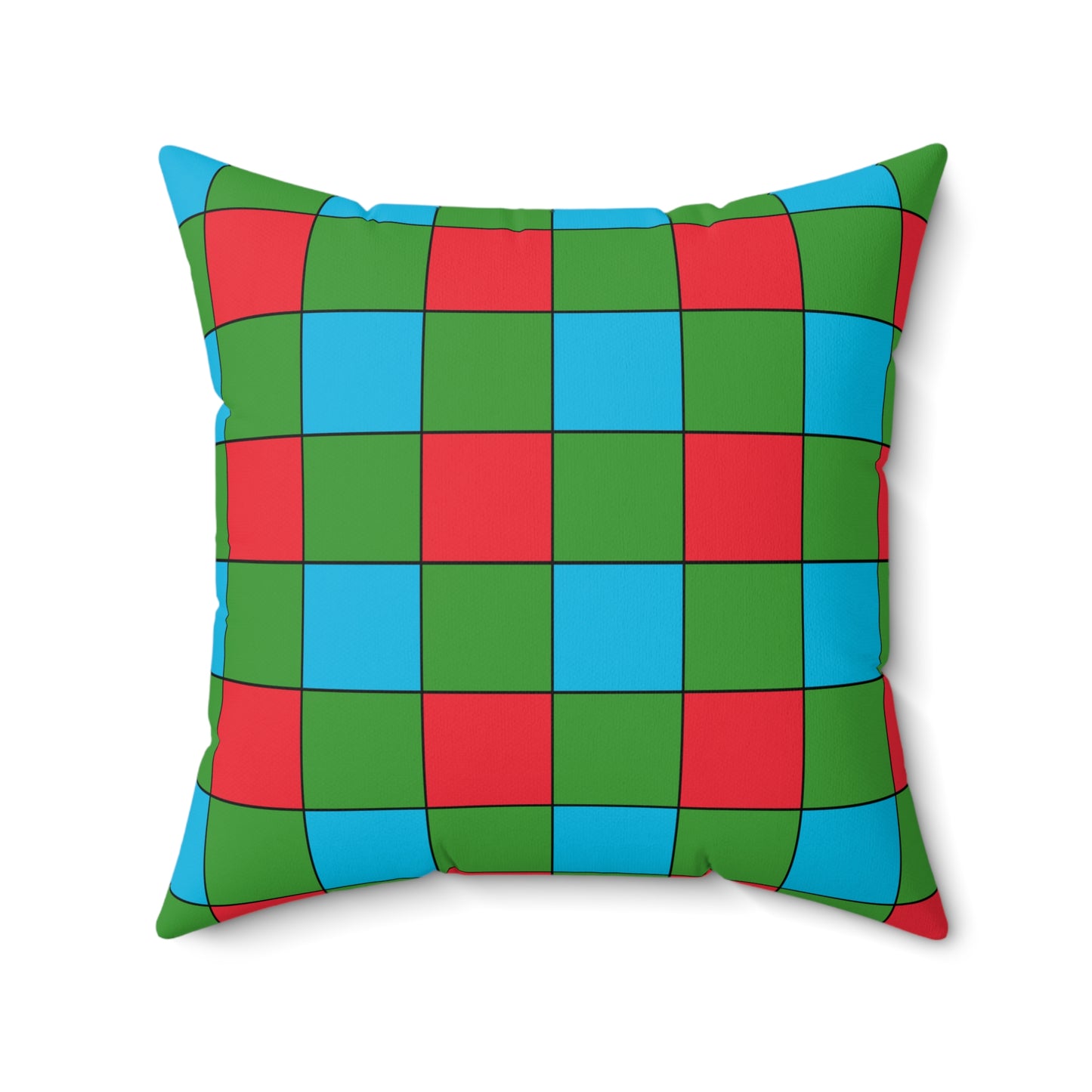 Azerbaijan Retro Check Cushion Pillow