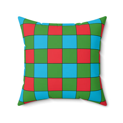 Azerbaijan Retro Check Cushion Pillow