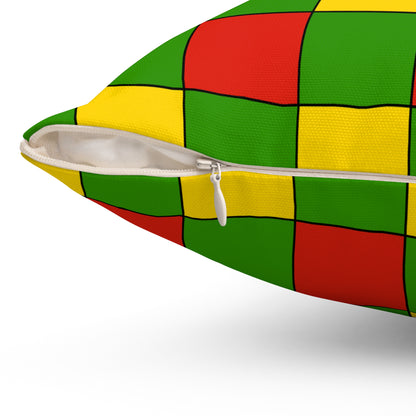 Benin Retro Check Cushion Pillow