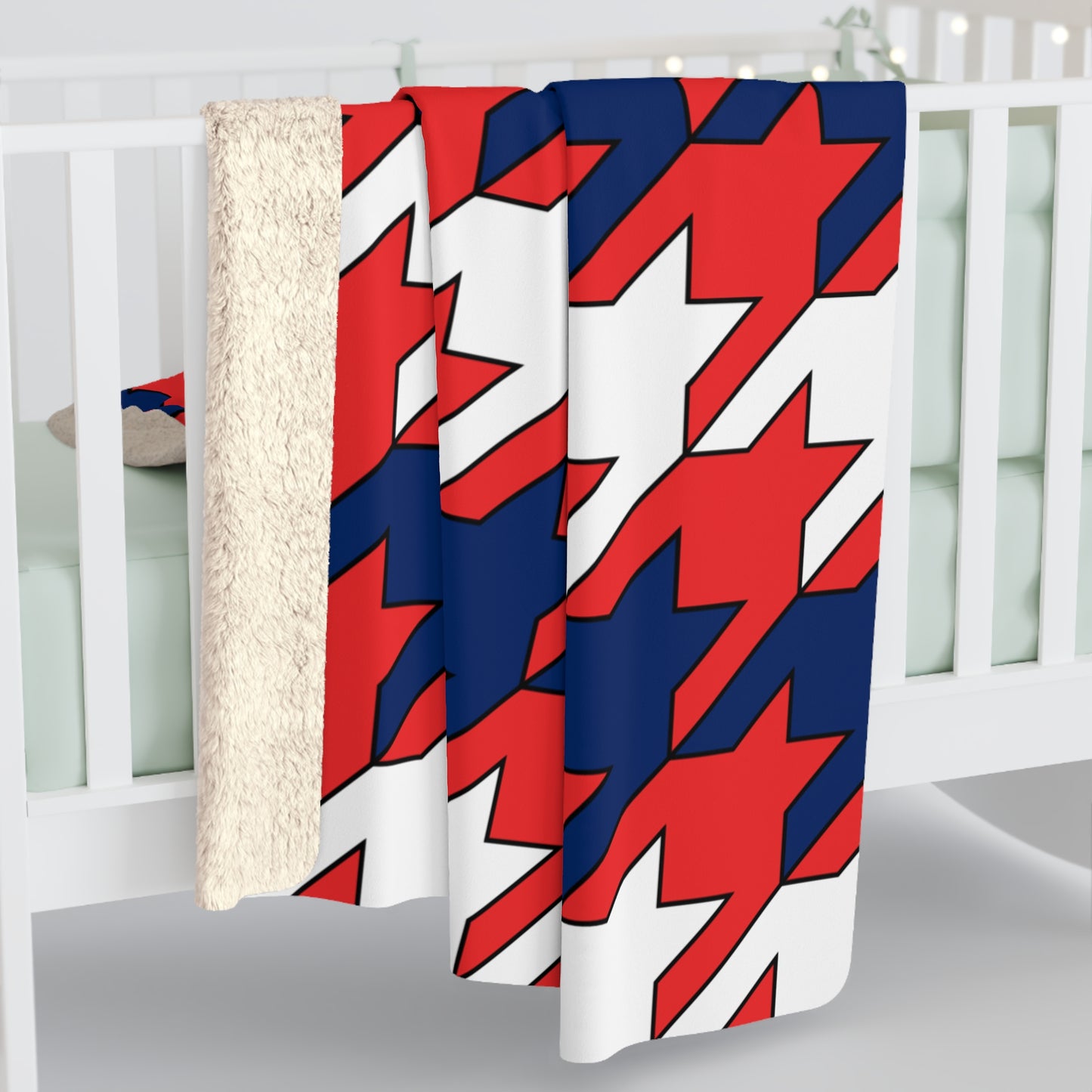 Svalbard And Jan Mayen Retro Houndstooth Blanket Throw