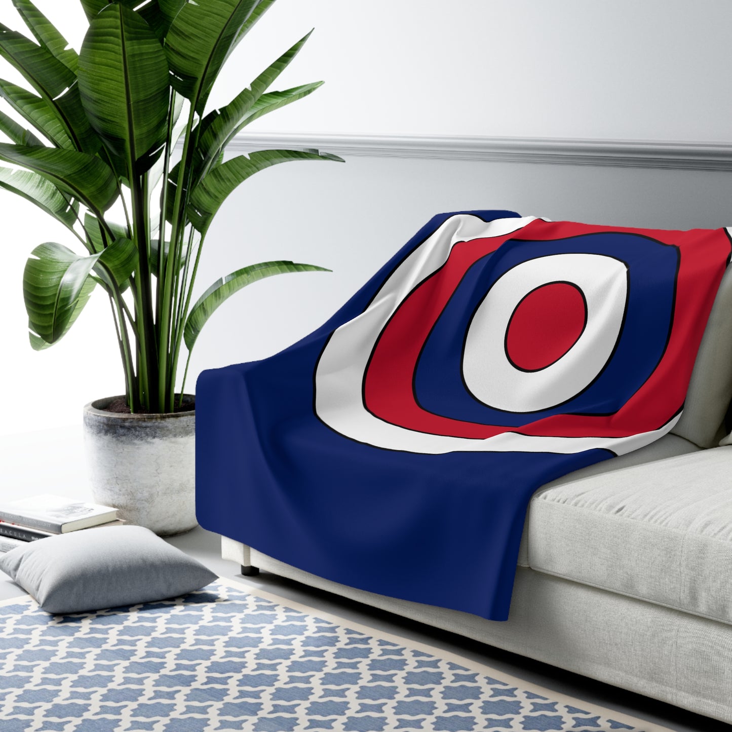 Anguilla Retro Target Blanket Throw