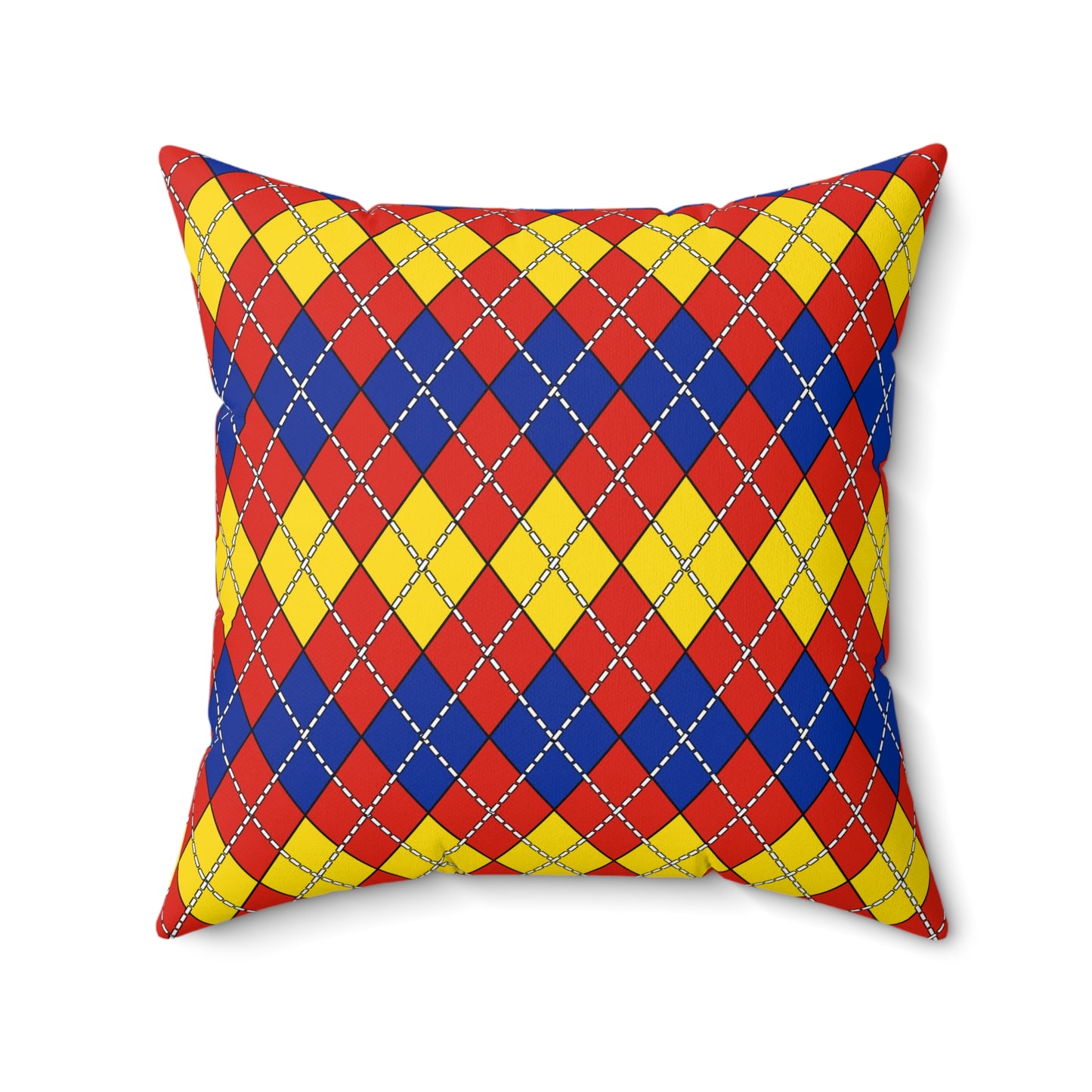 Romania Retro Argyle Cushion Pillow