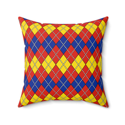 Romania Retro Argyle Cushion Pillow