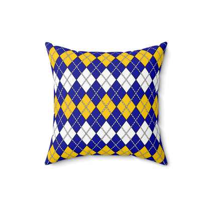 Bosnia And Herzegovina Retro Argyle Cushion Pillow