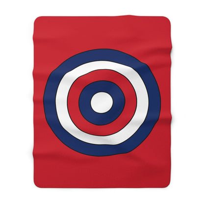 Lao Peoples Democratic Republic Retro Target Blanket Throw