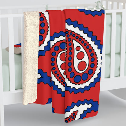Bouvet Island Retro Paisley Blanket Throw