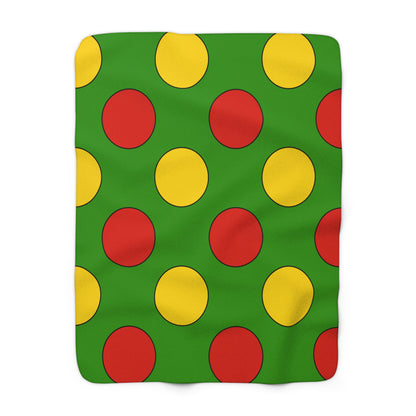Benin Retro Polka Dots Blanket Throw