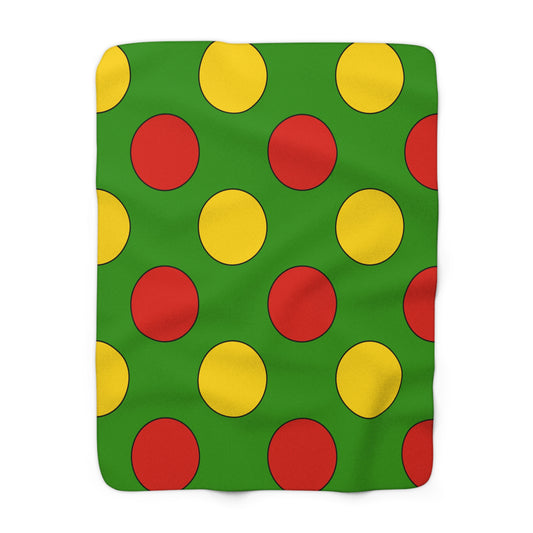 Benin Retro Polka Dots Blanket Throw