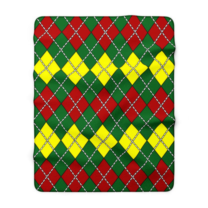 Senegal Retro Argyle Blanket Throw