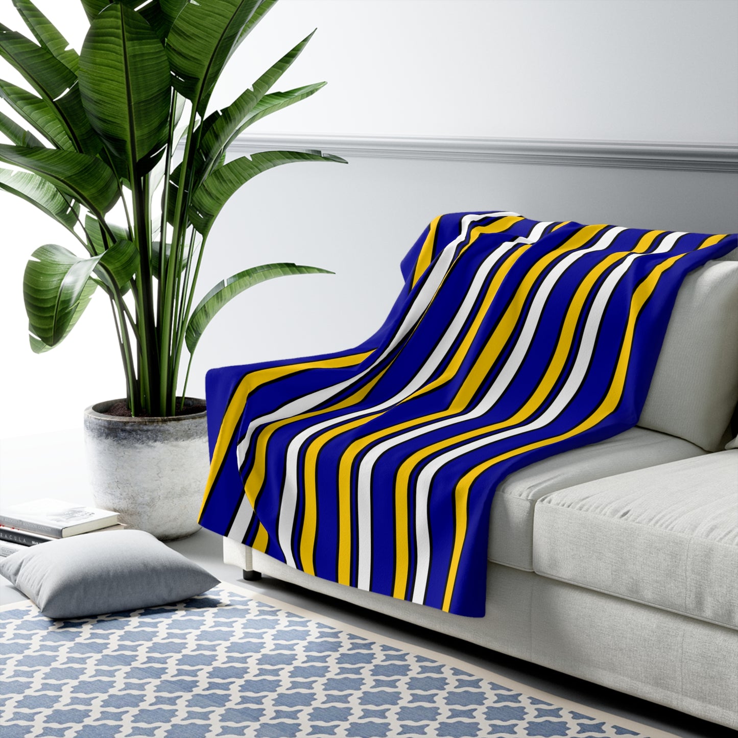 Bosnia And Herzegovina Retro Stripes Blanket Throw