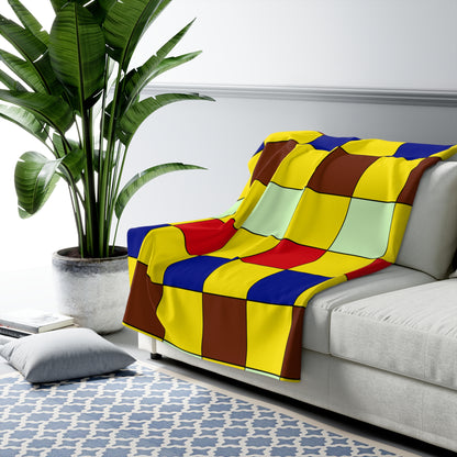 Ecuador Retro Check Blanket Throw