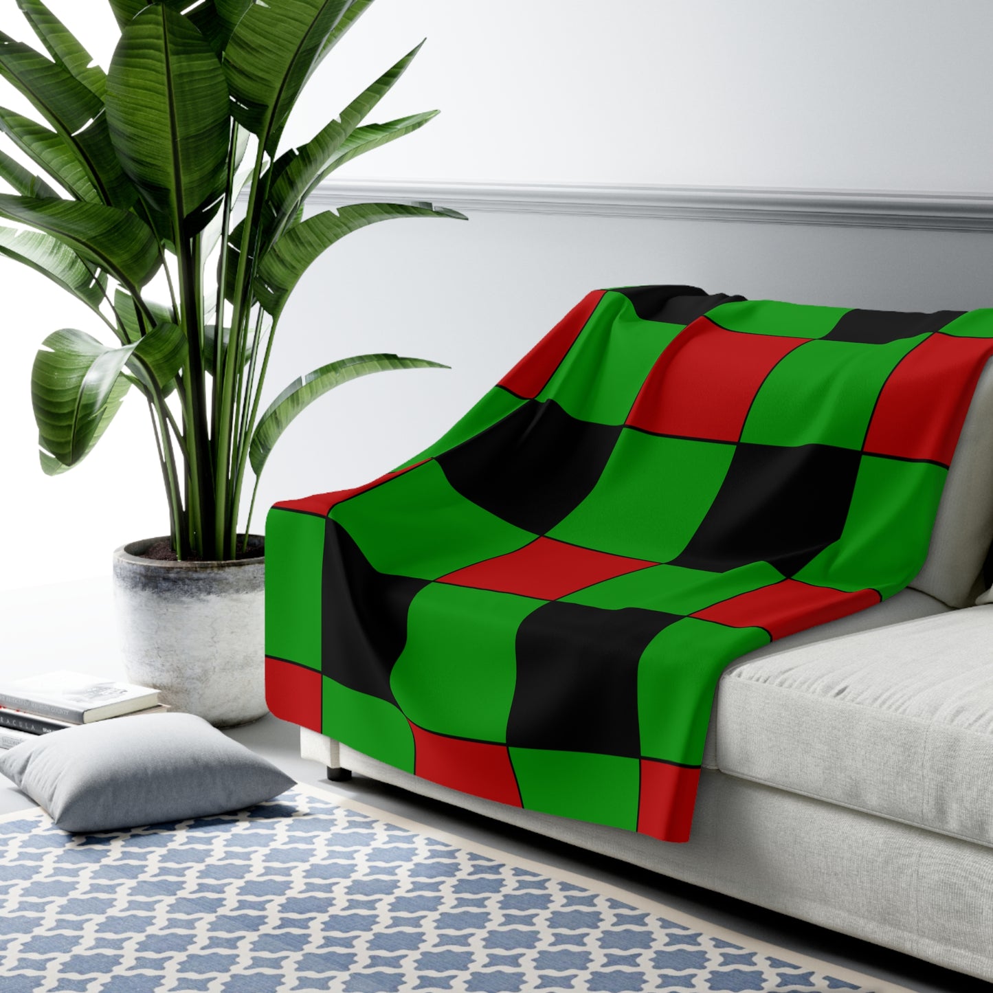 Afghanistan Retro Check Blanket Throw
