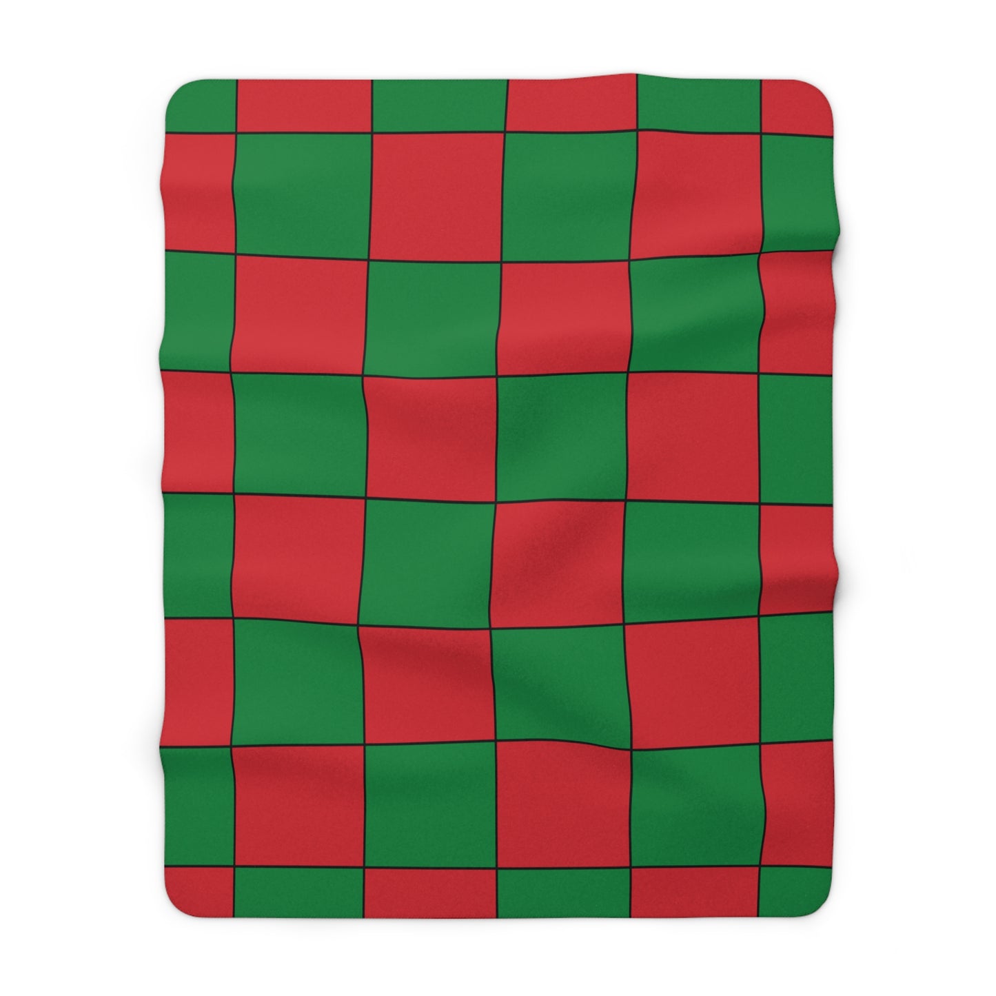 Turkmenistan Retro Check Blanket Throw