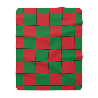 Turkmenistan Retro Check Blanket Throw