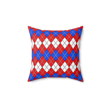 Puerto Rico Retro Argyle Cushion Pillow