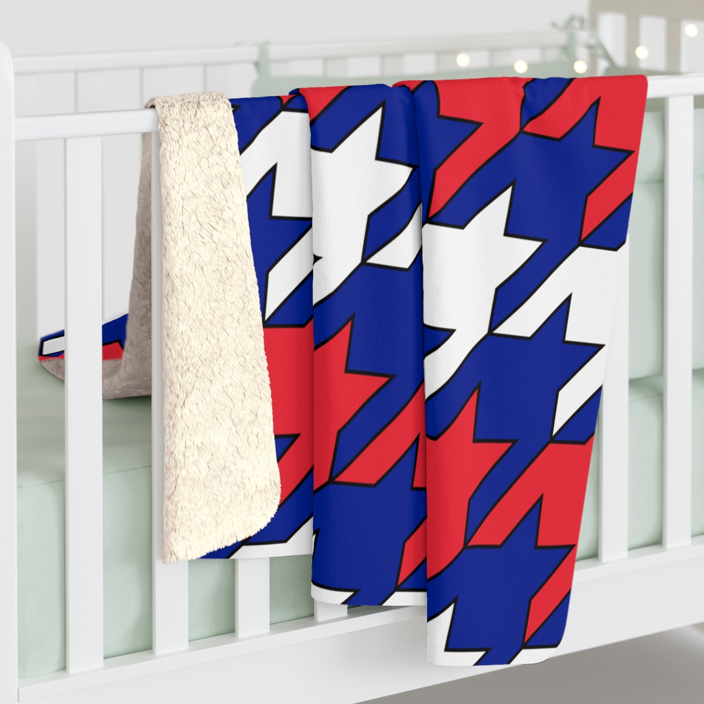 Sint Maarten Retro Houndstooth Blanket Throw