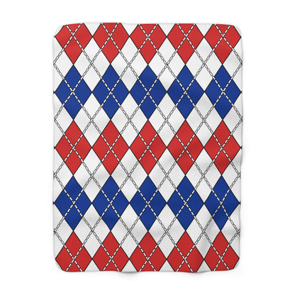 Faroe Islands Retro Argyle Blanket Throw