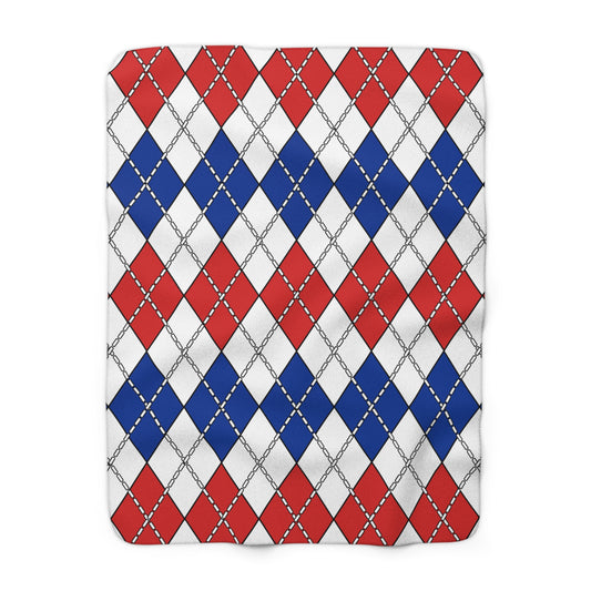 Faroe Islands Retro Argyle Blanket Throw