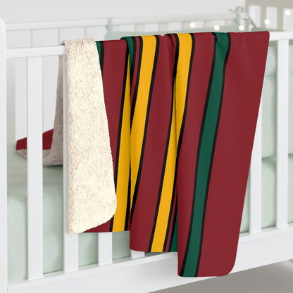 Sri Lanka Retro Stripes Blanket Throw