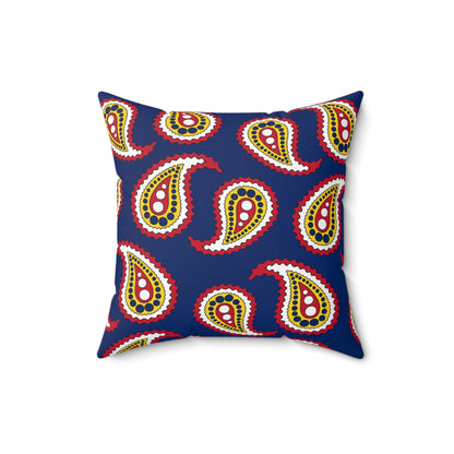 Turks And Caicos Islands Retro Paisley Cushion Pillow