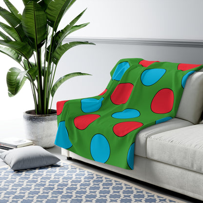 Azerbaijan Retro Polka Dots Blanket Throw