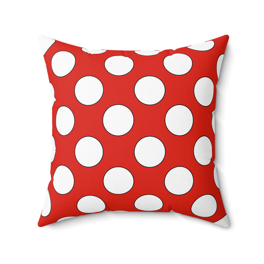 French Polynesia Retro Polka Dots Cushion Pillow
