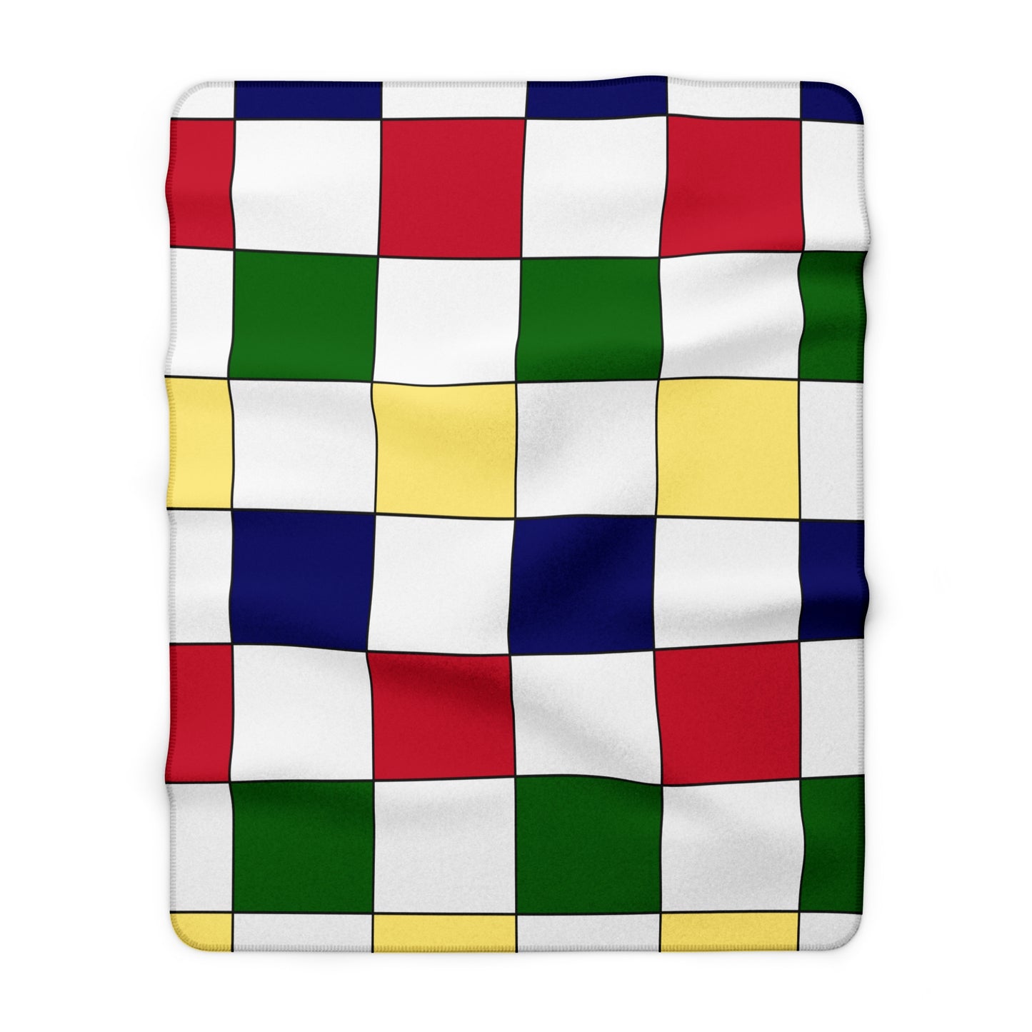 British Indian Ocean Territory Retro Check Blanket Throw