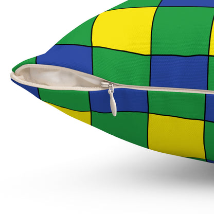 Brazil Retro Check Cushion Pillow
