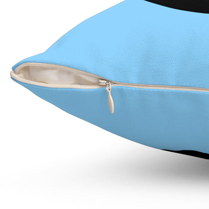 Light Blue, Black Retro Target Cushion Pillow