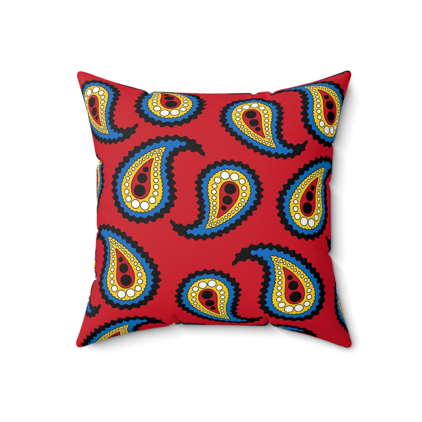 Antigua And Barbuda Retro Paisley Cushion Pillow