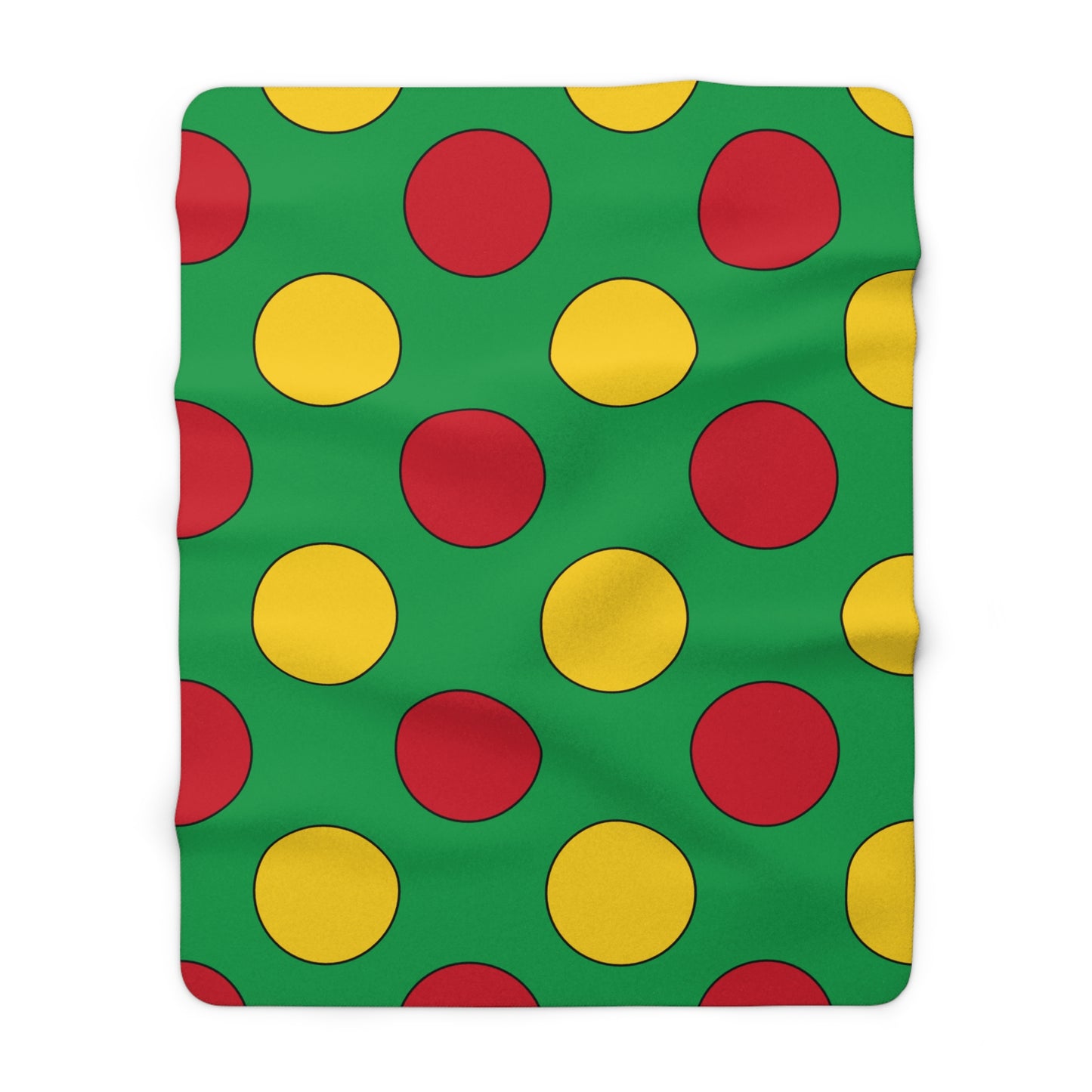 Guinea Bissau Retro Polka Dots Blanket Throw
