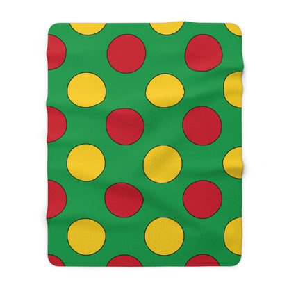 Guinea Bissau Retro Polka Dots Blanket Throw