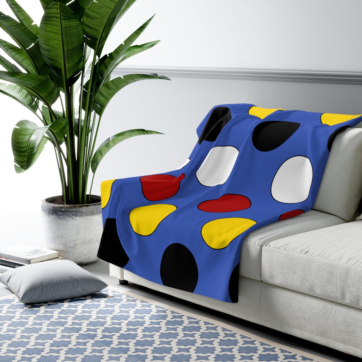 Eswatini Retro Polka Dots Blanket Throw