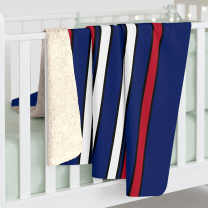 Falkland Islands Retro Stripes Blanket Throw