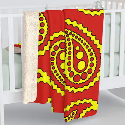 Vietnam Retro Paisley Blanket Throw
