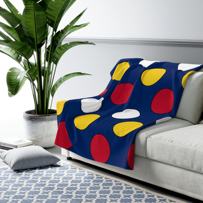 Turks And Caicos Islands Retro Polka Dots Blanket Throw