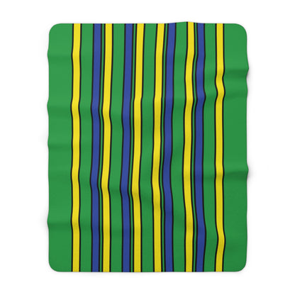 Brazil Retro Stripes Blanket Throw