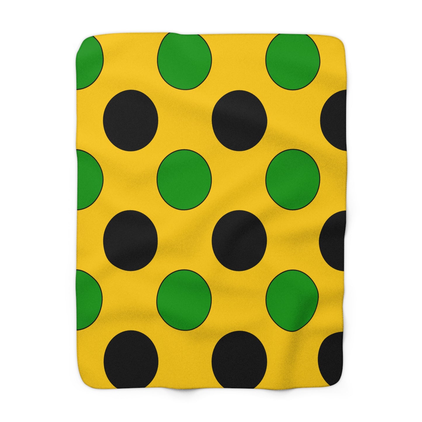 Jamaica Retro Polka Dots Blanket Throw