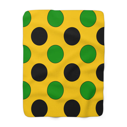 Jamaica Retro Polka Dots Blanket Throw